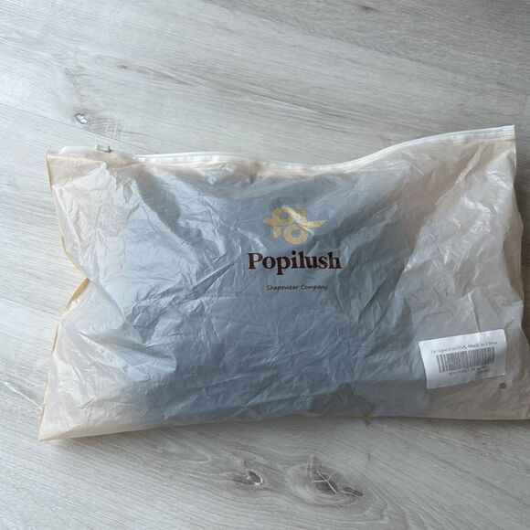 POPILUSH The Shapewear Dress Lace Slip Split Maxi black Size M NWT in packaging‎ - Picture 7 of 8